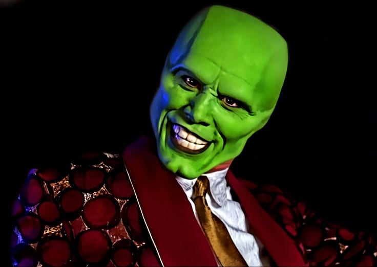 jim Carrey with green mask