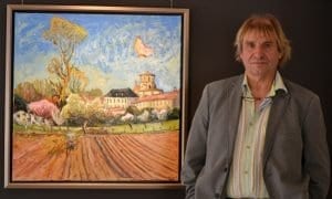 picture of jean claude roy artist with painting