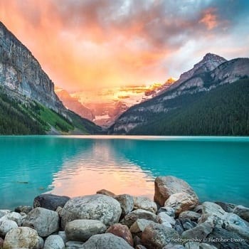 beautifull view of louise lake