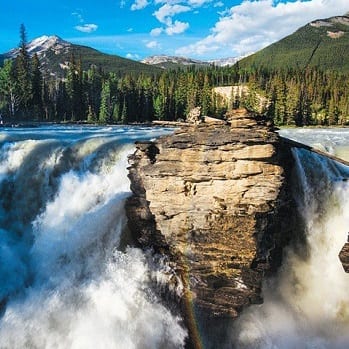 view of Athabasca Falls