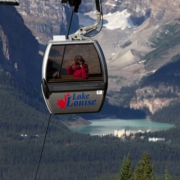 cable car in louise lake
