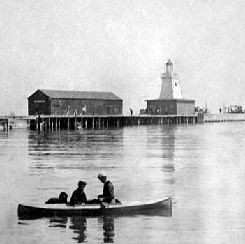 old picture of lighthouse