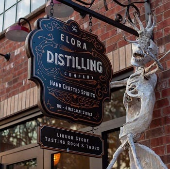 Elora Distilling Co. sighnboard