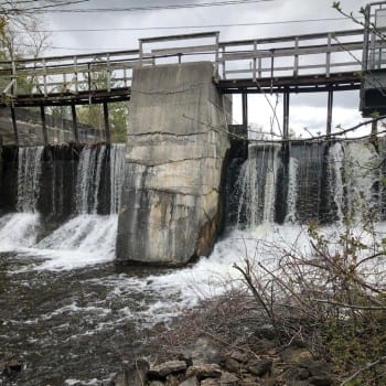 section of waterfall